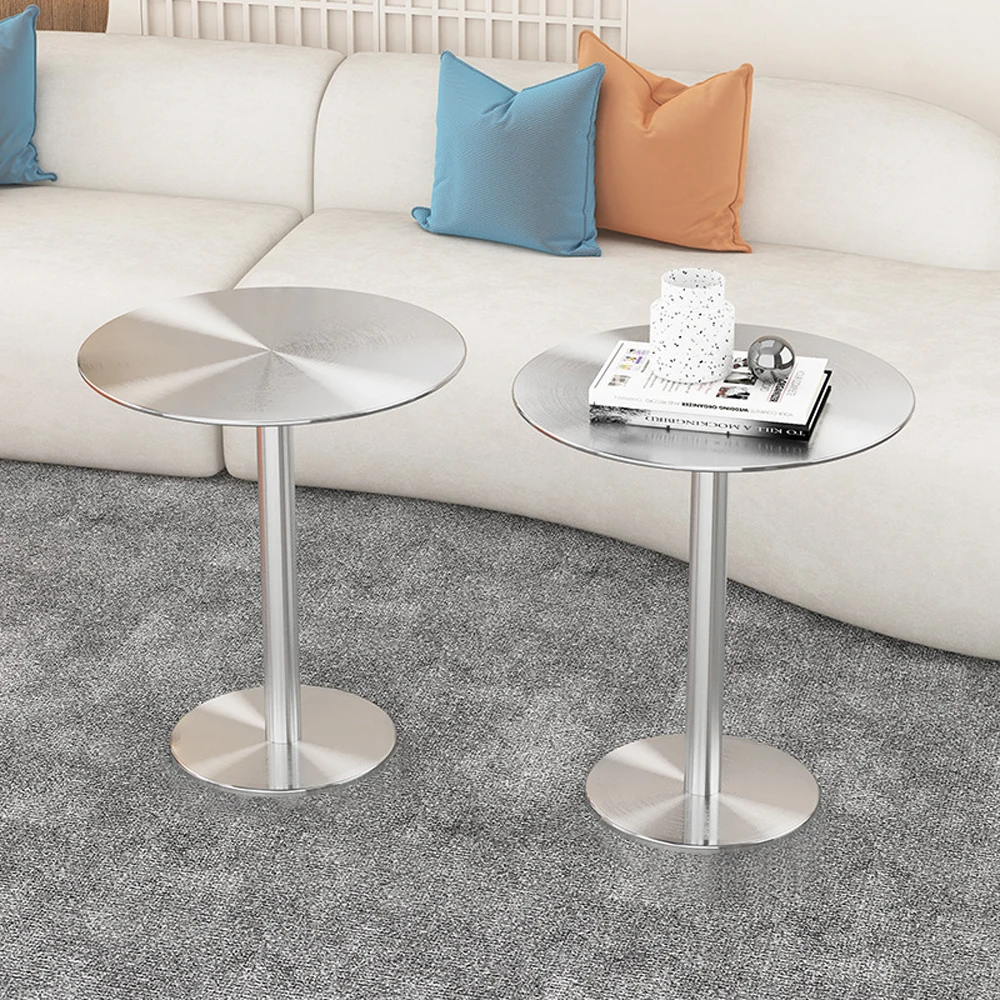 Mobilier de gastronomie, table de bar en acier inoxydable, table de café, table commerciale, table de bistrot, table ronde – expédié depuis l'Allemagne, en stock BXG-BY