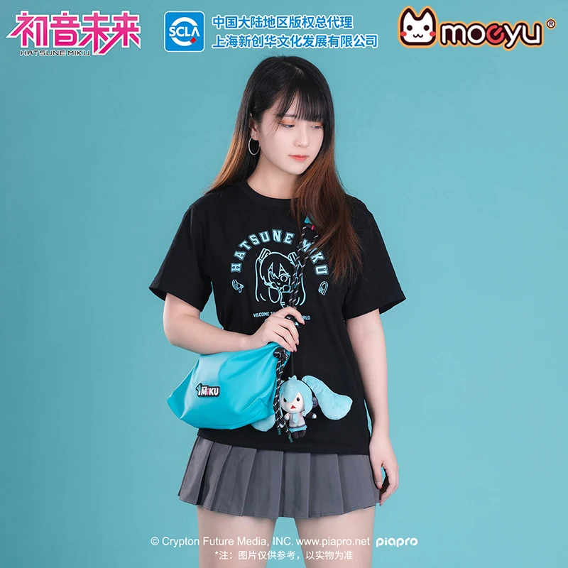 Moeyu Hatsune Miku Crossbody Bag Shoulder Tote Bags Vocaloid Cosplay Anime Cartoon Tote Bag Wome's Men Handbag Gift Plush Toys