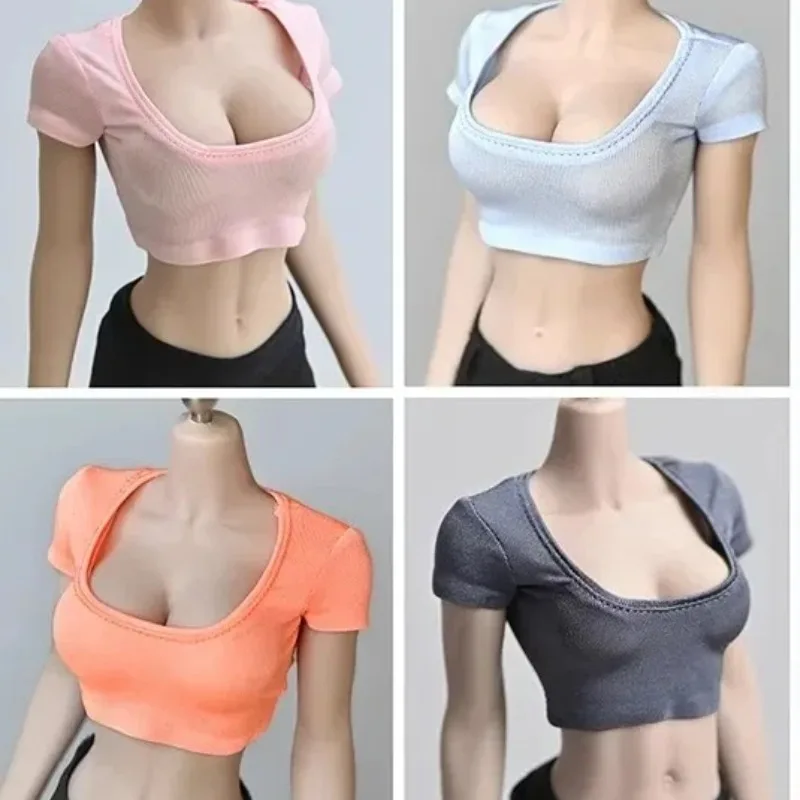 

1/6 масштаб женщина-солдат, модная сексуальная тонкая футболка с короткой талией, модель одежды для 12-дюймовой экшн-фигурки, аксессуары для кукол Tbl Ph