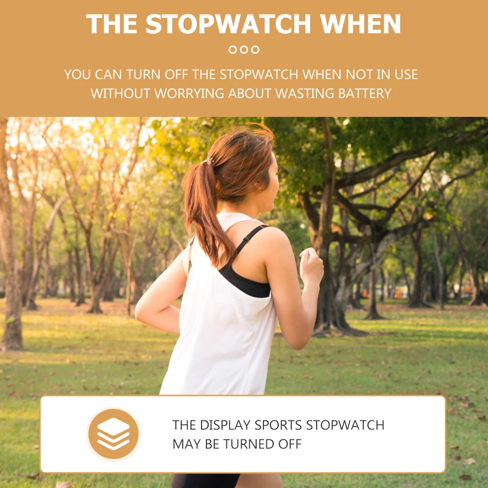 

Black Electronic Stopwatch Backlight Large Screen Professional Plastic Timer for Running Training Sports Match Game Stopwatch