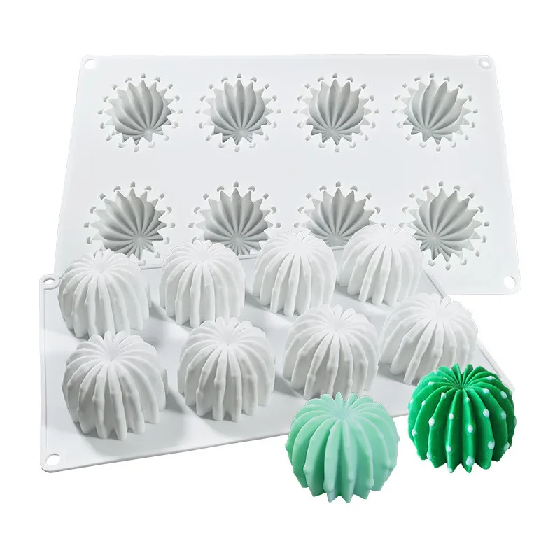 1PC Spiral Diamond Cactus Texture Silicone Cake Molds Mousse Dessert Baking Tools Soap Mould DIY Candle Mold Kitchen Bakeware