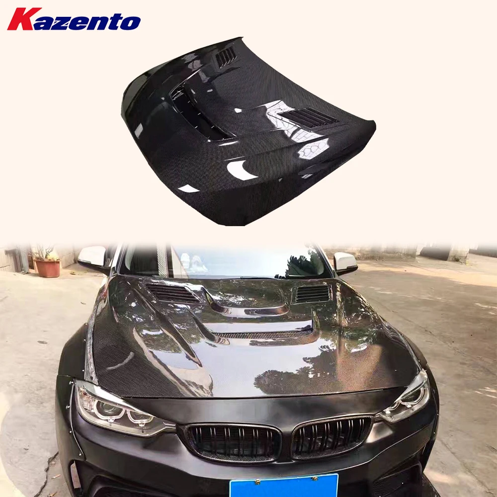 

For BMW 3 Series F30 2012-2019 4 Door Sedan Carbon VR Style Front Vented Hood Bonnet