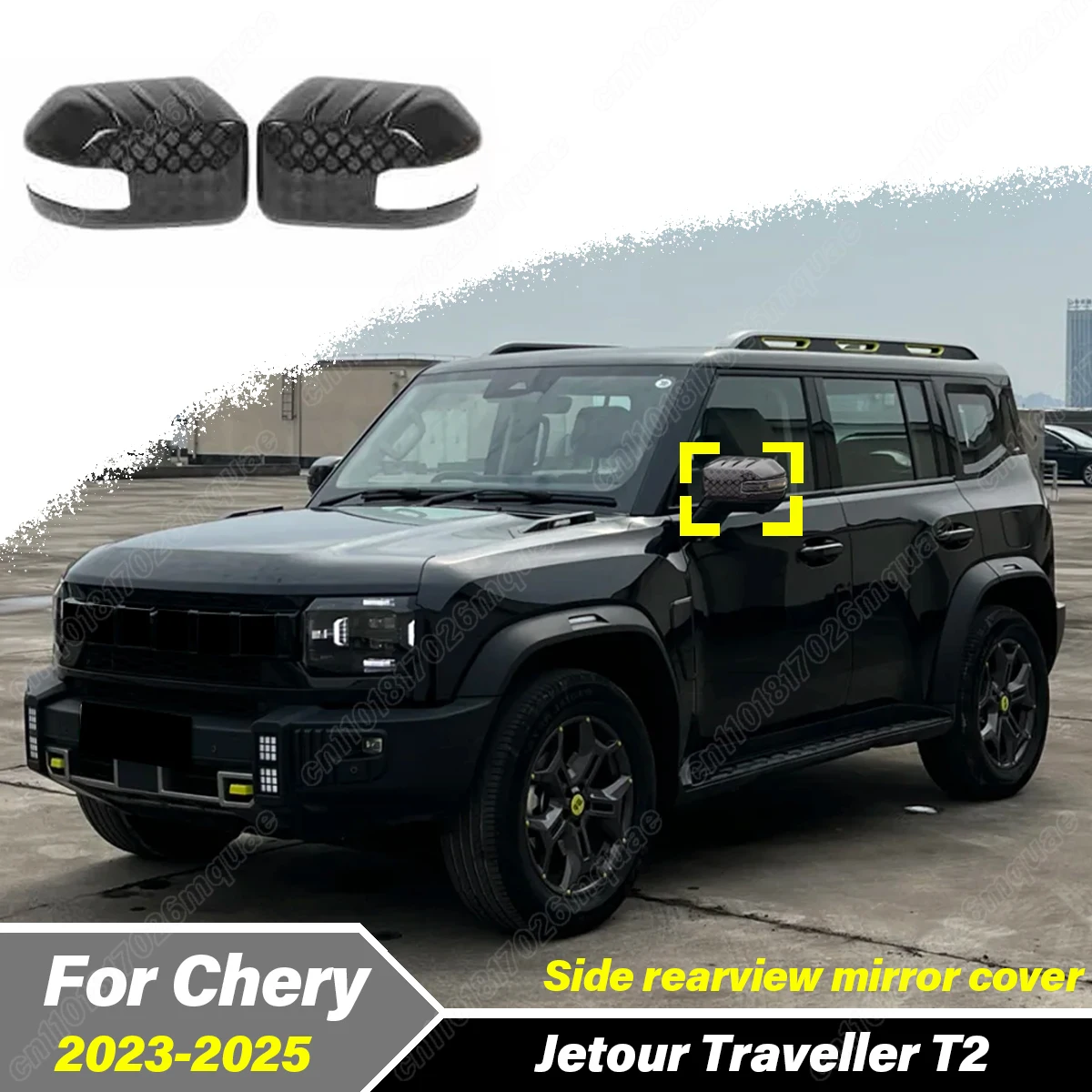 

For Chery Jetour Traveller T2 2023 2024 2025 Car Front Torso Rearview Mirror Protective Cover Front Mirror Decoration Kit