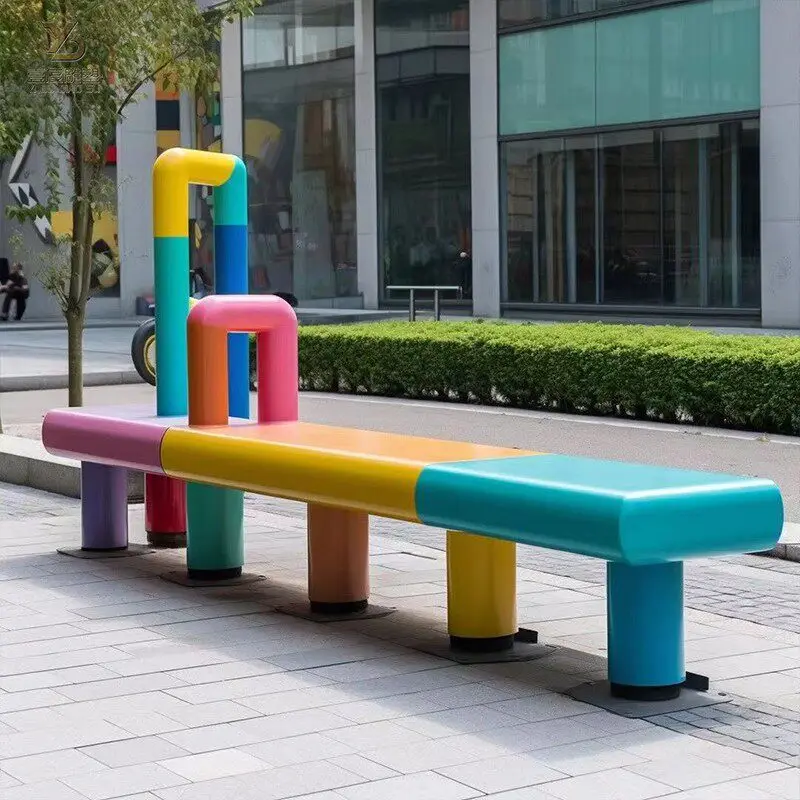 Outdoor Fiberglass Cartoon Animal Leisure Seat Hotel Shopping Mall Creative Beauty Chen Large Public Leisure Area Waiting