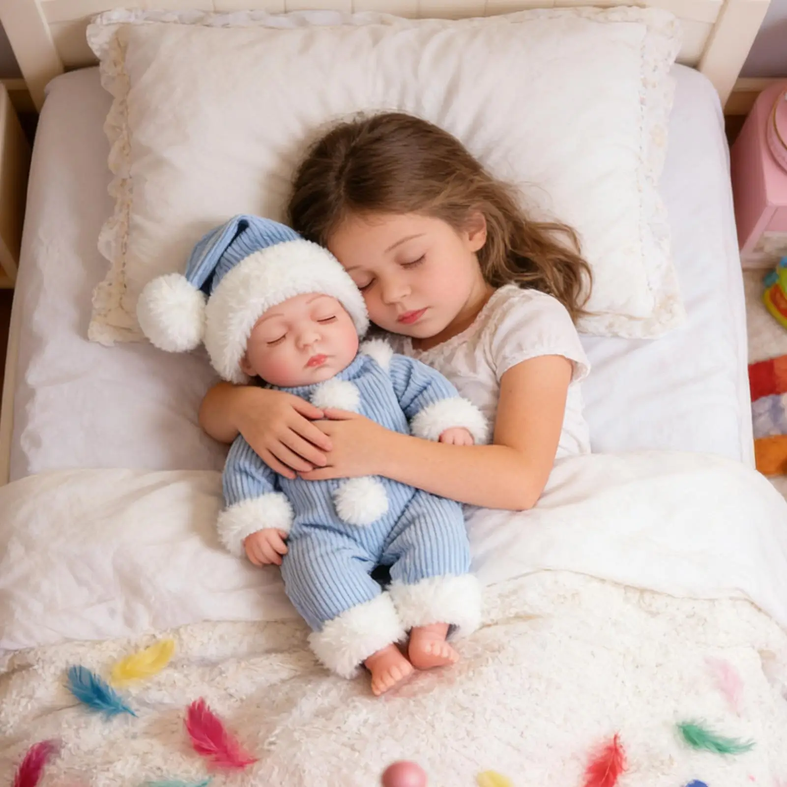 

Reborn Doll 11.8 Inch Real Life Accompanying Toys Realistic Doll Toy for Boys Girls Collectors Home Apartment Bedroom Children's