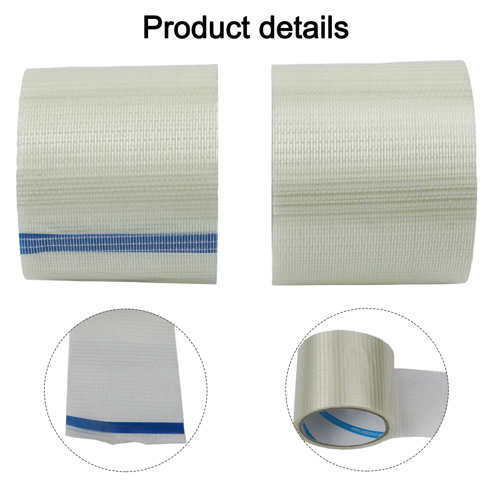 

Camping Repairs Heavy-Duty Tape 8cm*10m 3.14in*32.8ft Customizable Length Exceptional Adhesion Fiberglass Reinforcement