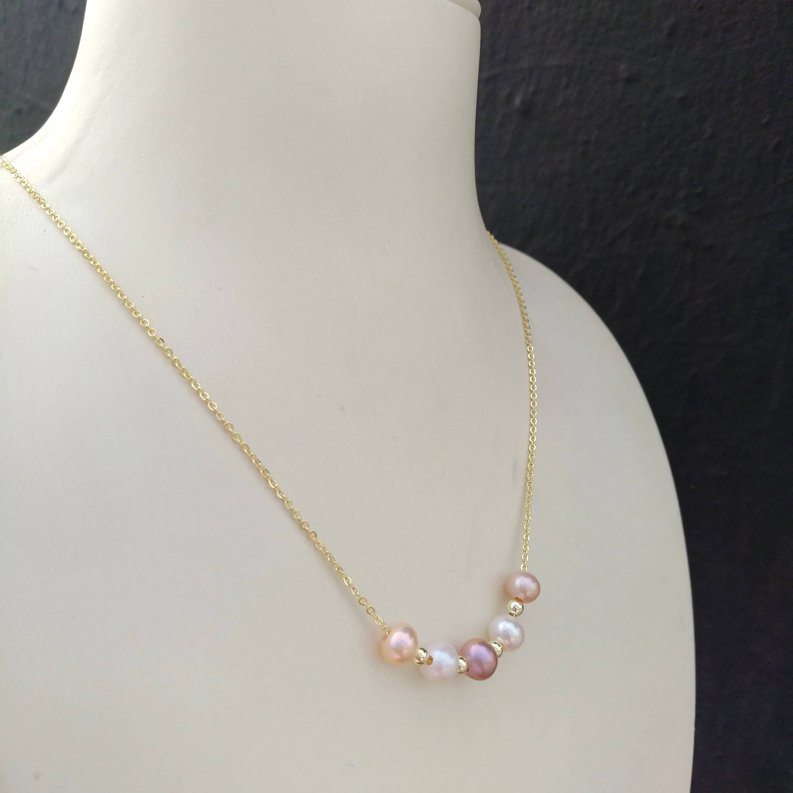 Hot Sale Popular Dainty Natural South Sea Real White Pink Purple Pearl Necklace   For customization, size, length, please contac