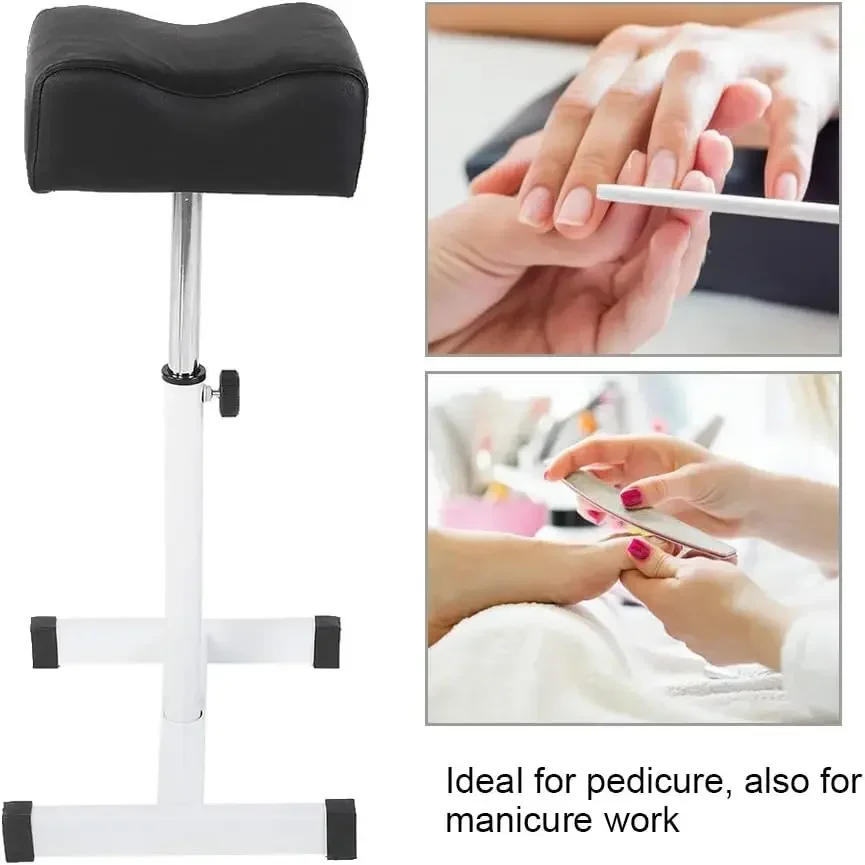 Pedicure Footrest, Height Adjustable Chair with H Shape Base Structure Provide Stable Support, for Salon Manicure Work Sp
