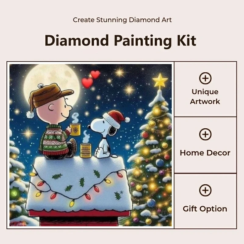 2026 New Winter Christmas Snoopy Diamond Painting New Arrivals DIY Full Cross Stitch Kit Mosaic Embroidery Home Decor Gift view 2