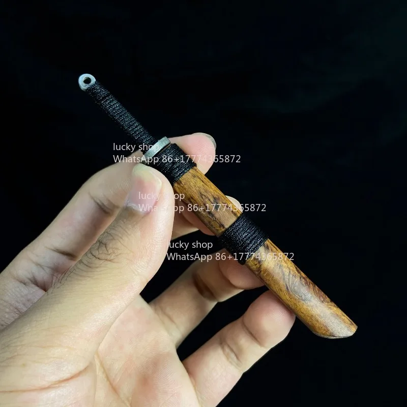 Handmade Miniature Mini National Style Small Tang Knife Model Desktop Play Ornament