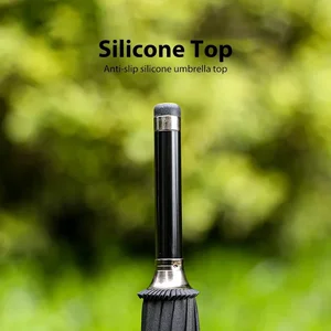 Großer männlicher Regenschirm 12k, Luxusschirme, Windschutz, Firma, langes Holzkabel, Golfschirm, starker Regen, Geschäft 9 Hauptverkäufe hölzerne Holzwache - №9