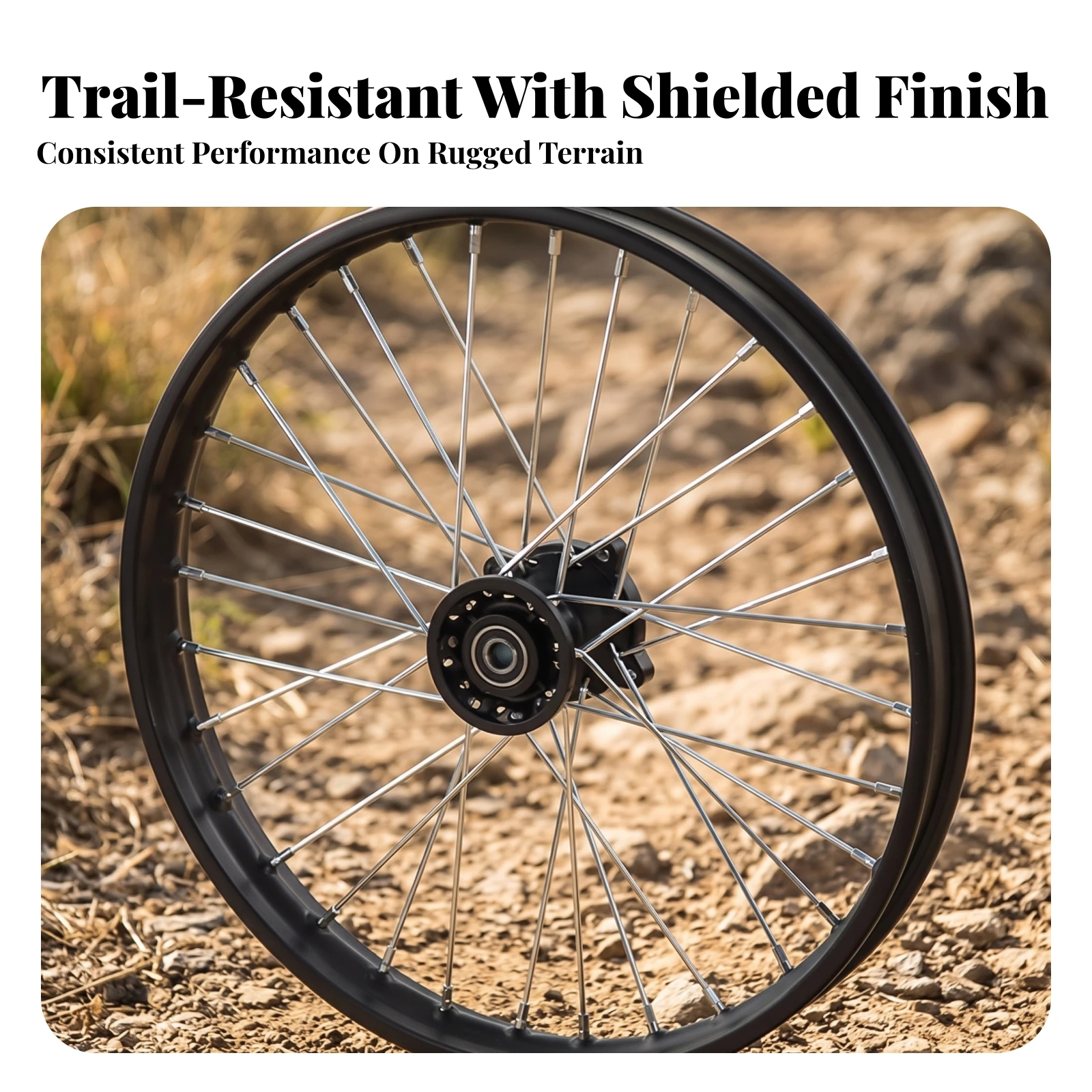 Front Wheel with 15mm Hub Impact Resistant Front Wheel Assembly Easy to Install Long-Lasting for Riders, Dirt Bike Maintenance