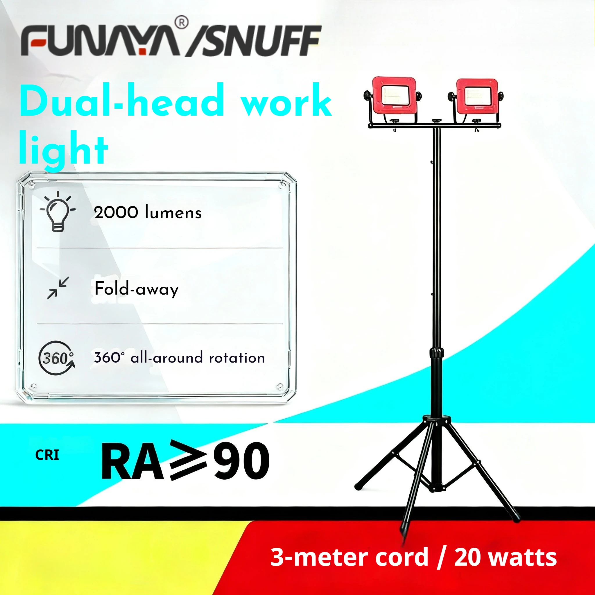 

FUNAYA Car Detailing Pattern Spotting Light High CRI Paint Scratch Auxiliary Lamp Work Light Auto Repair Lighting