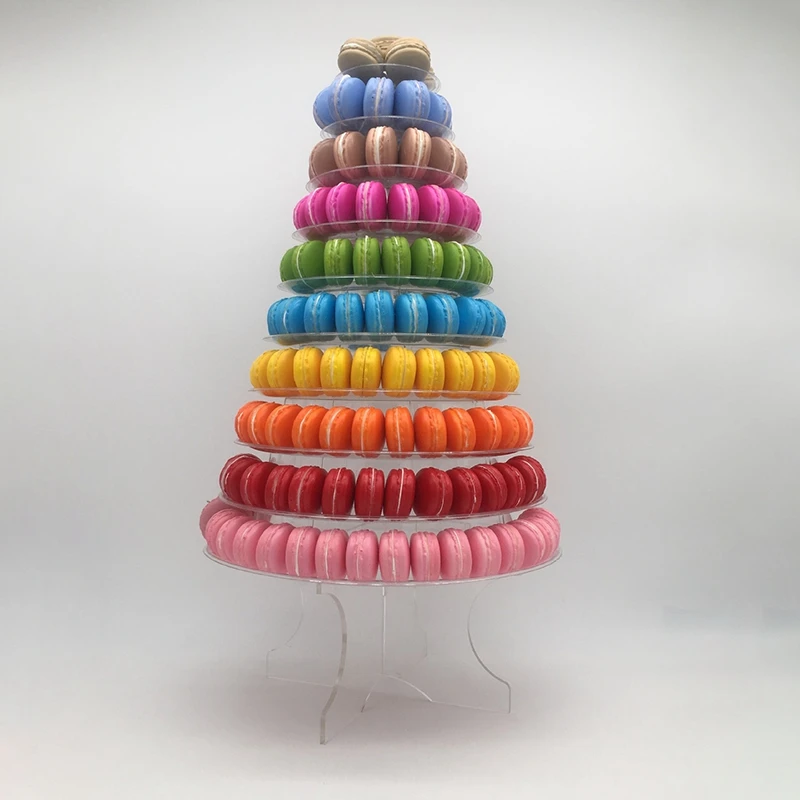 10 camadas macaron torre macaroon expositor chá de bebê festa de aniversário bolo decoração suprimentos decoração de casamento transparente