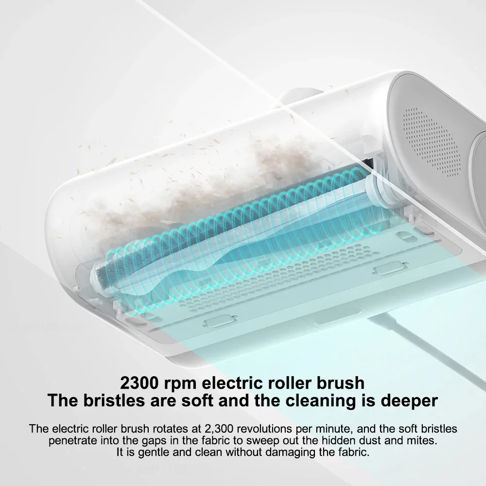 XIAOMI MIJIA-Brosse anti-acariens pour nettoyeur de literie, stérilisation UV, désinfection, aspirateur, aspiration cyclone 12000PA