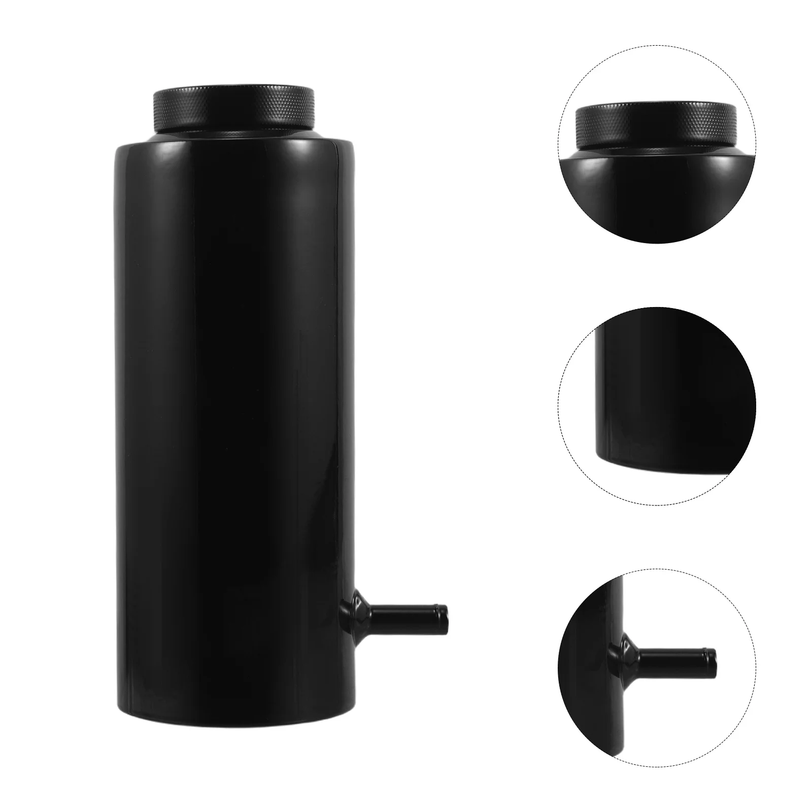 

800ml Black Coolant Reservoir Aluminum Radiator Overflow Bottle Enhanced Efficiency and Leak Protection Coolant Overflow Tank