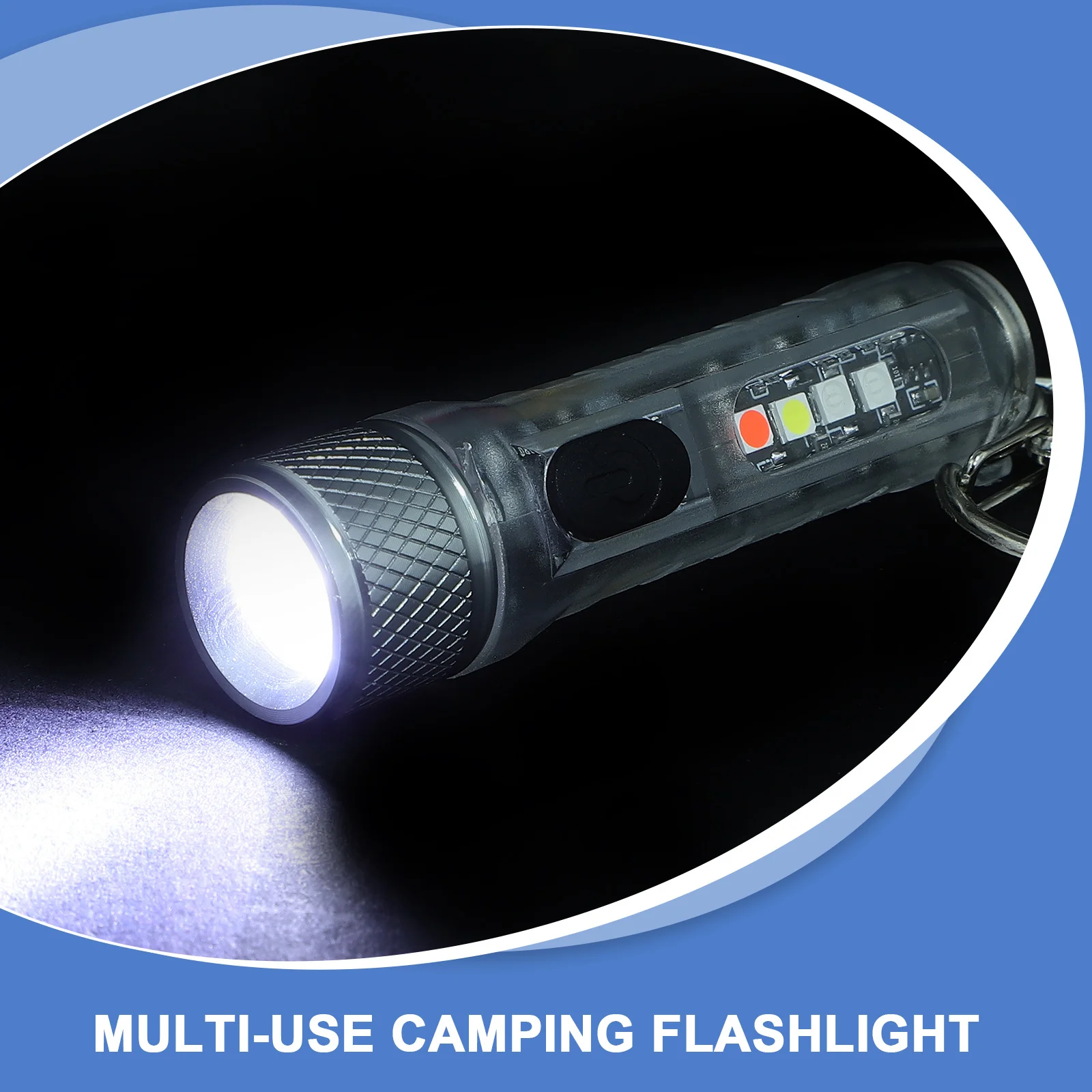 

1 set Outdoor Compact Magnetic Base Long For Camping Hiking Survival Led Portable Mini Flashlight Camping Accessories