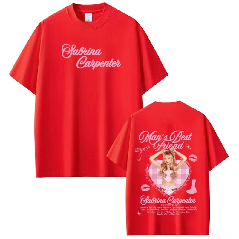 Singer Sabrina Carpenter Tour 2026 Graphic TShirt Men Women Fashion T-shirts Short-sleeve Loose Casual Cotton Aesthetic T-shirts