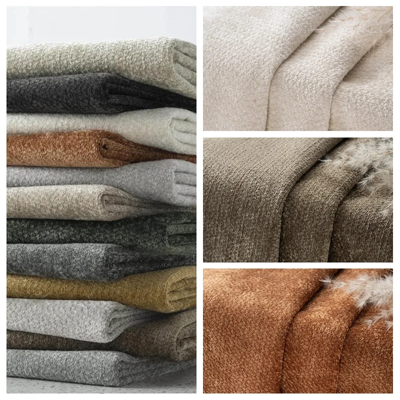 

Thick Chenille Fabric Snowflake Velvet By The Meter for DIY Sofa Pillow Seat Cushion Furniture Sewing Cloth Autumn Winter 145