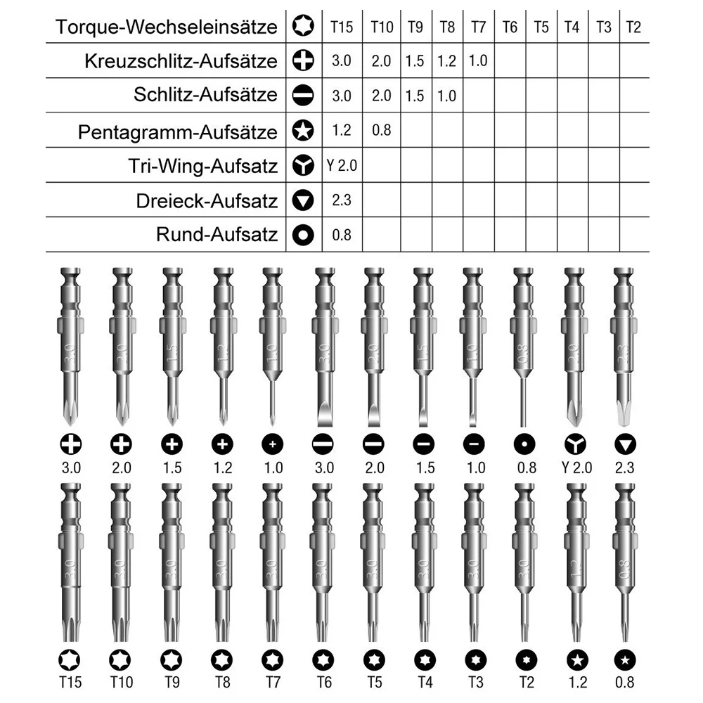 Destornillador de precisión torx 25 en 1, juego de herramientas manuales de precisión para teléfonos móviles, brocas para destornillador,