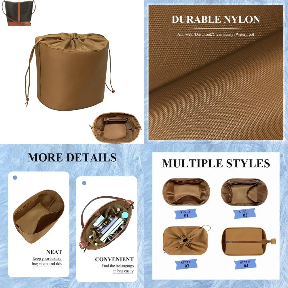 

Тонкий внутренний органайзер на шнурке для холщовых сумок-ведро