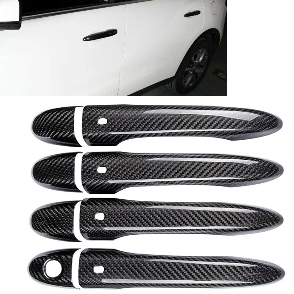 

New！Carbon Fiber Car Exterior Door Handle Cover Decorative For Maserati Quattroporte Levante 2016-2017 Ghibli 2014-2017 4-Door L