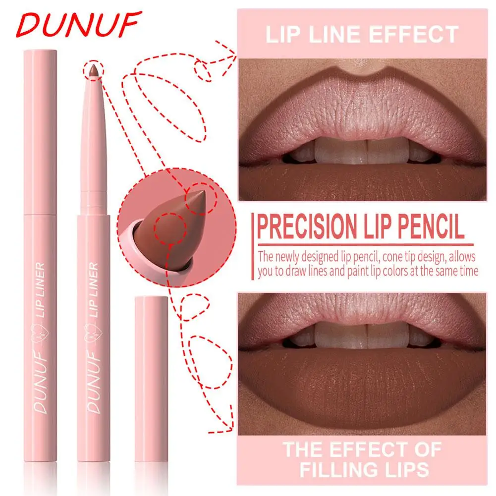 12 tipos de delineador de labios resistente al agua en diferentes colores, brillo que no se decolora, acabado de reproducción de Color, labio para colorear de belleza mate fácil Y0F6