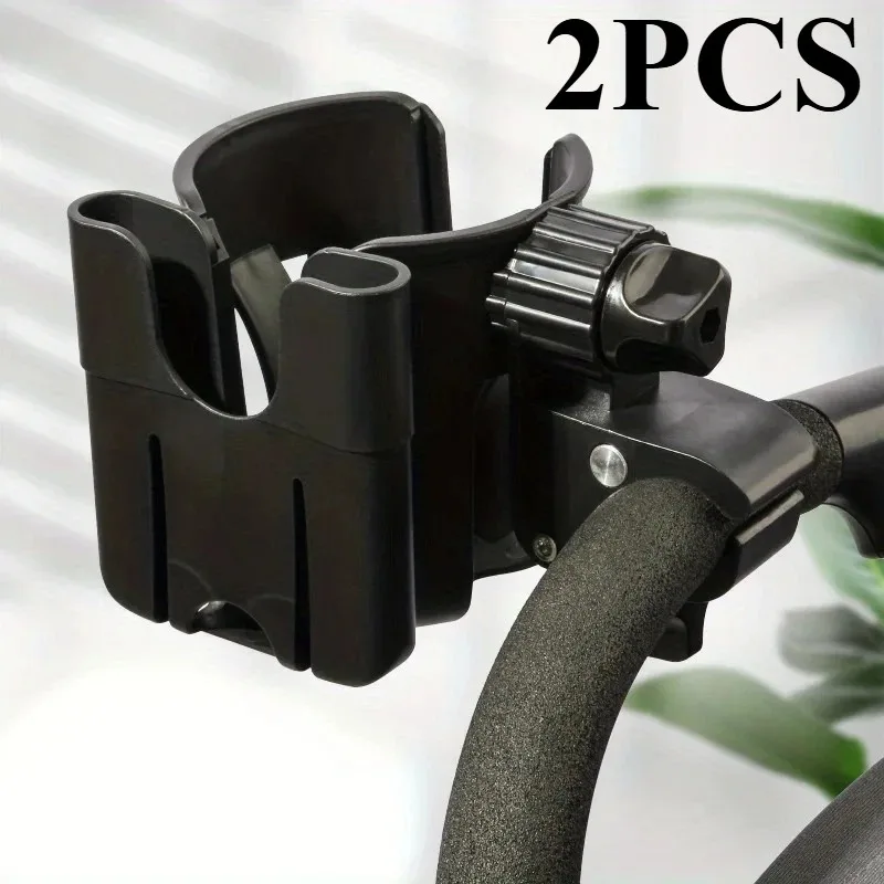 1/2PCS 2-in-1 Universal Stroller Water Cup Holder With Phone Holder, Universal Bottle Holder For Wheelchair Stroller Accessories view 4