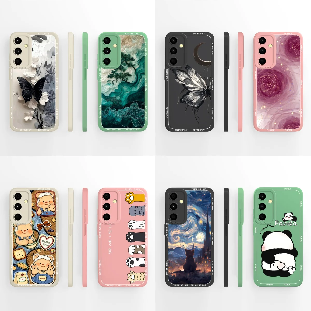 For Samsung Galaxy A35 A55 Case Cute Cat Claw Back Cover For Samsung A 55 Soft Liquid Silicone Funda Full Protection Phone Shell