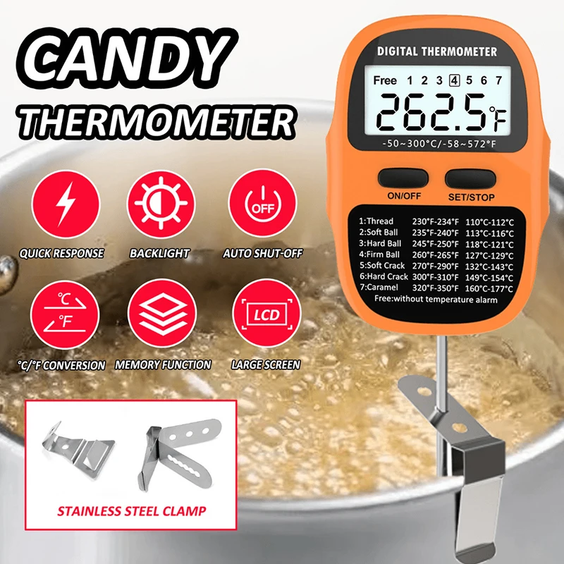 Kitchen Gift Kitchen Baked Food Candy Electronic Thermometer Water Thermometer Oil Thermometer Home Large Screen