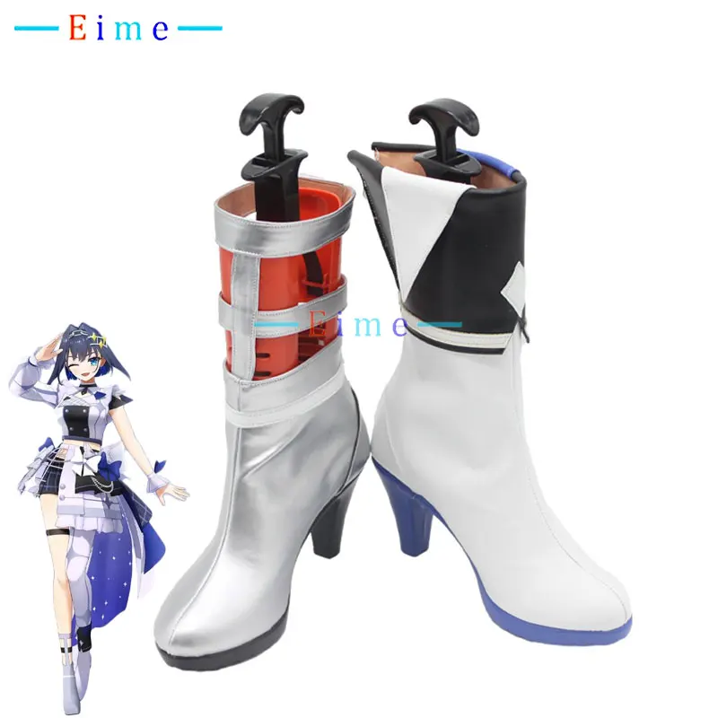 

Ouro Kronii Cosplay Shoes PU Leather Shoes Halloween Carnival Boots Vtuber Cosplay Props Custom Made