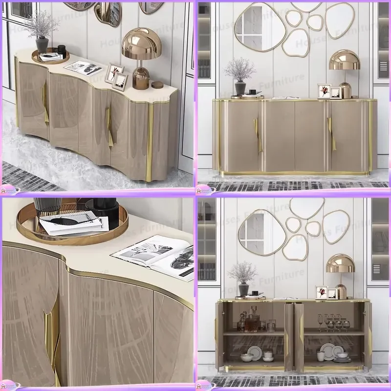 Modern Minimalist Luxury Wooden Shoe Cabinet Lacquered Storage Organizer for Entryway Hallway Porch Dining Room Home
