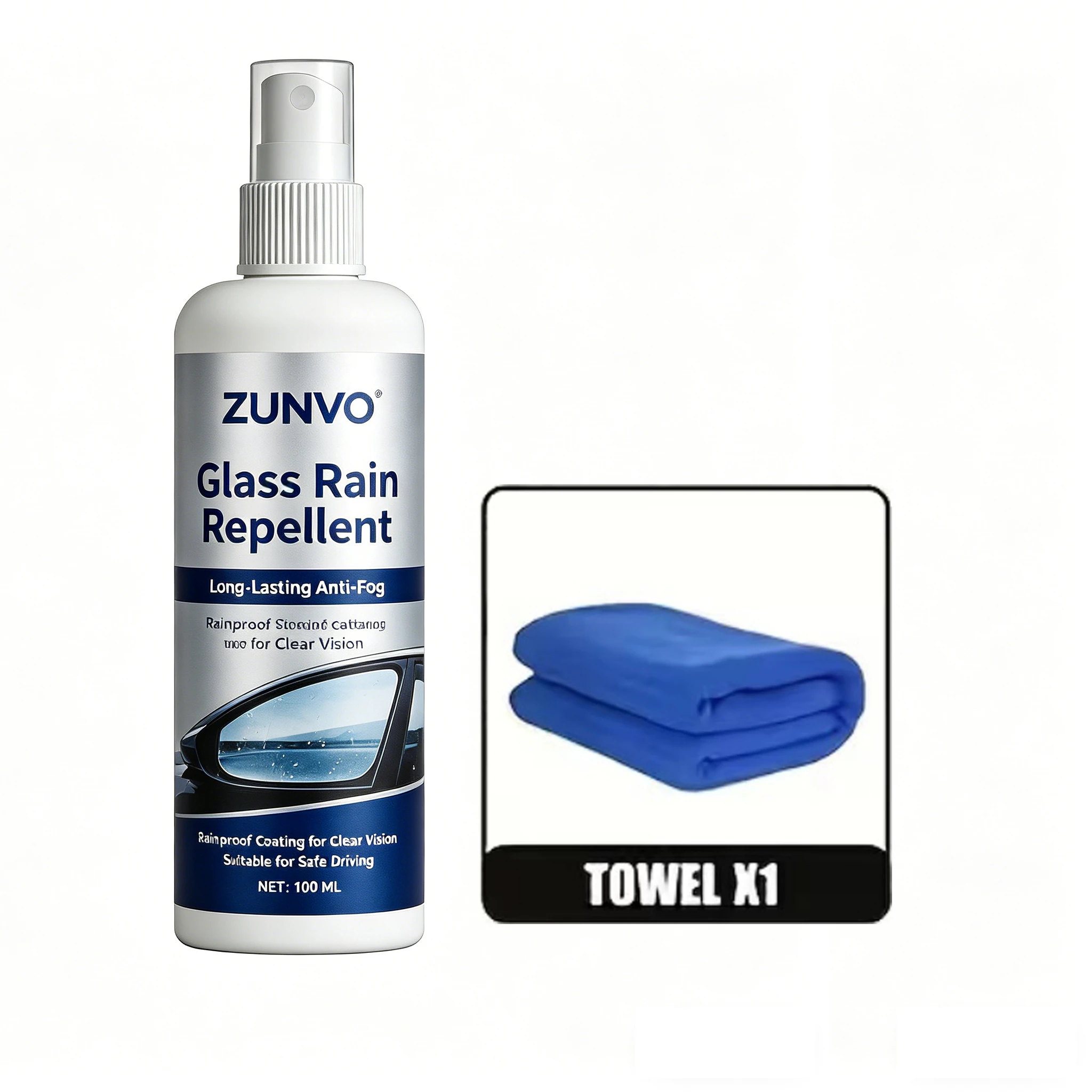 Premium Glass Water Repellent Spray Anti-Fog Rain Coating For Clear Road Vision