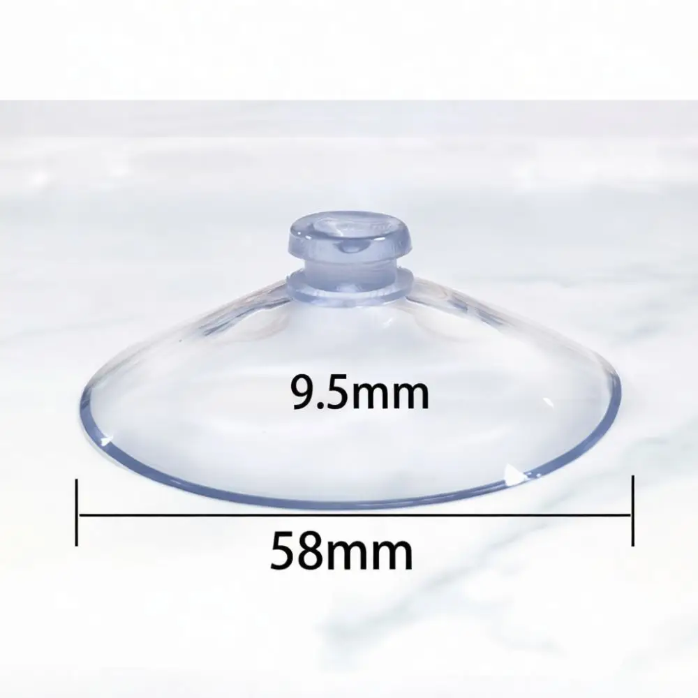 Easy Install Mushroom Head Vacuum Suction Cup Transparent Plastic Sucker For Glass Surface Fixing Display Mount