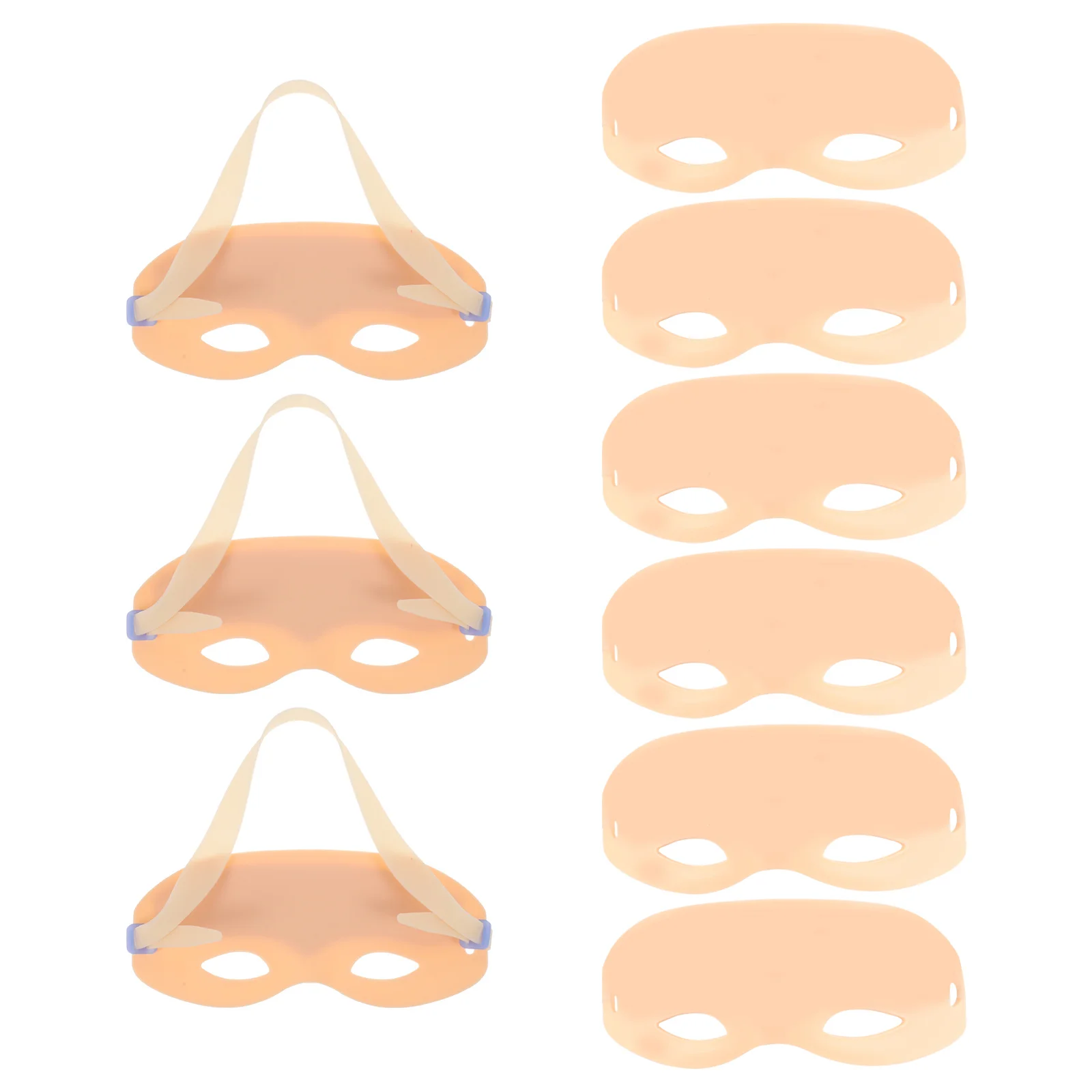 

Pink Eyebrow Tattoos Practice Headbands Thickened Silicone Adjustable Strap Practice Skin for Microblading Embroidery