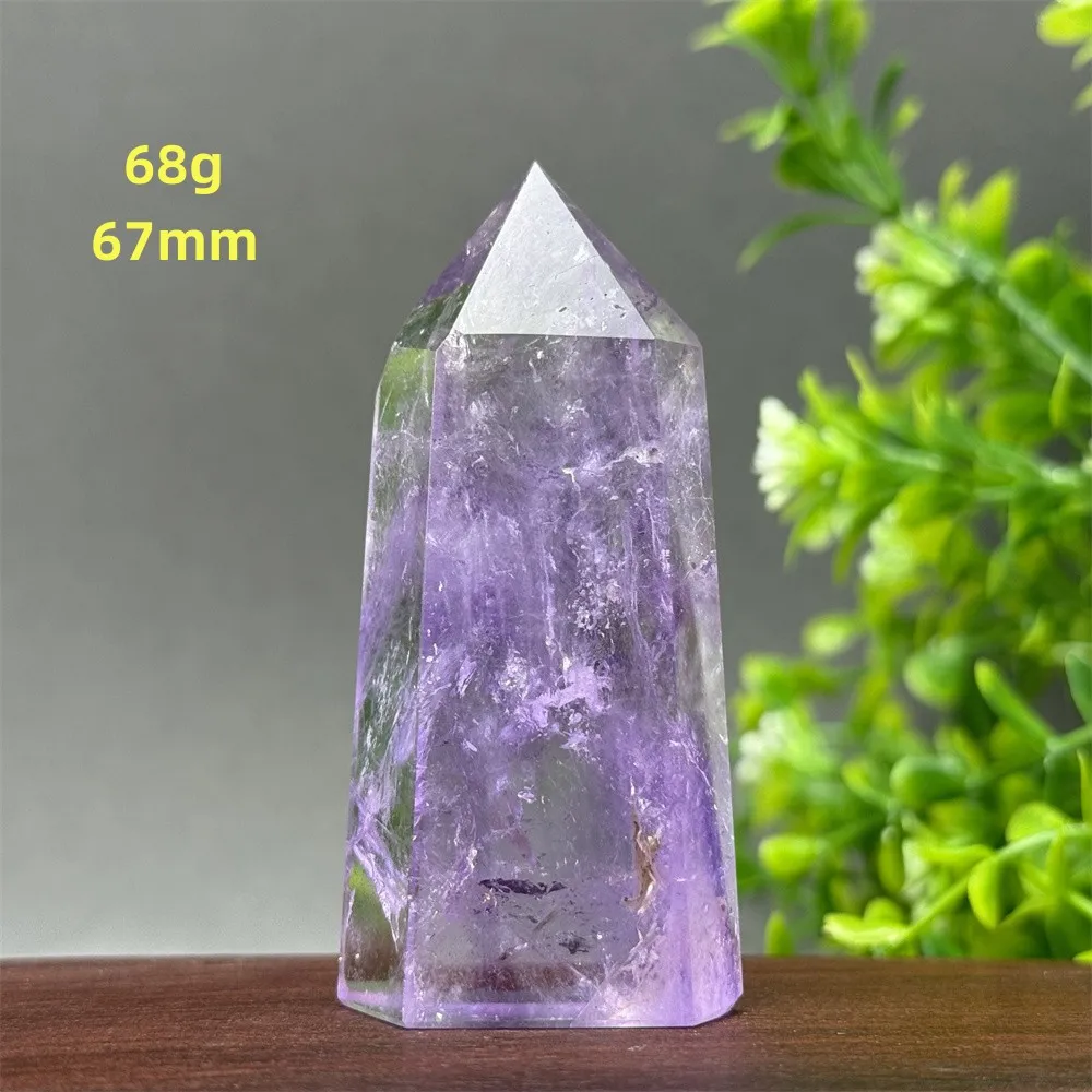 Natural High Quality Amethyst Obelisk Energy Healing Reiki Meditation Mineral Wand Home Decor Gift