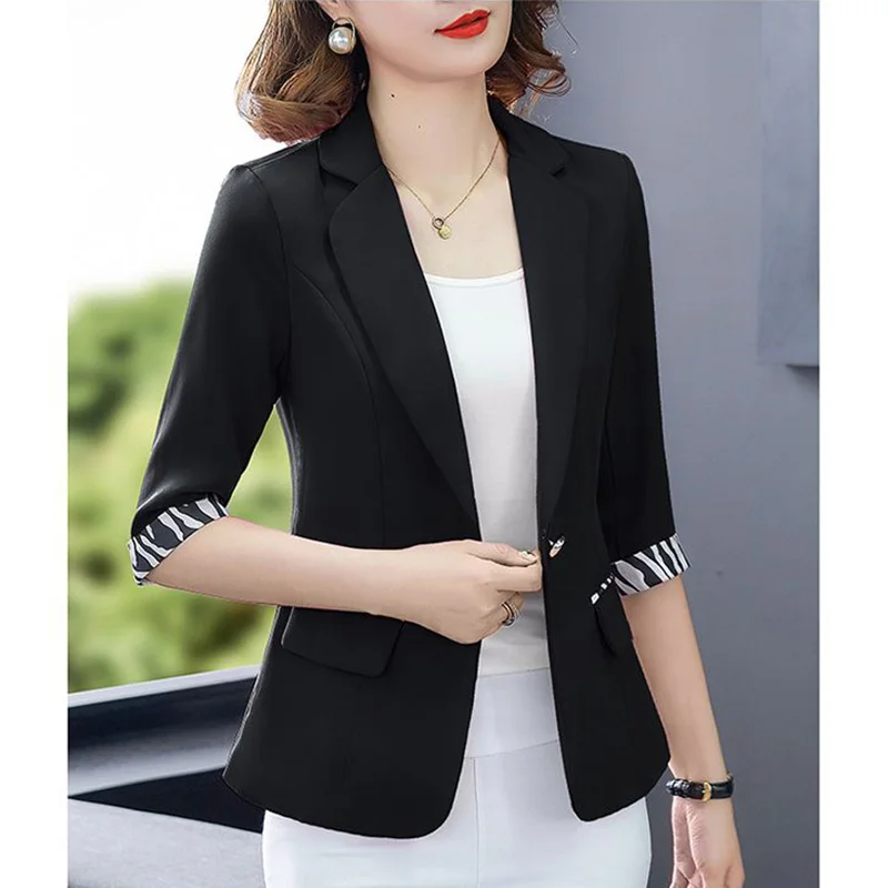 Fashion Lapel Button Spliced Pockets All-match Blazer Women\'s Clothing 2023 Autumn New Casual Tops Loose Office Lady Blazers