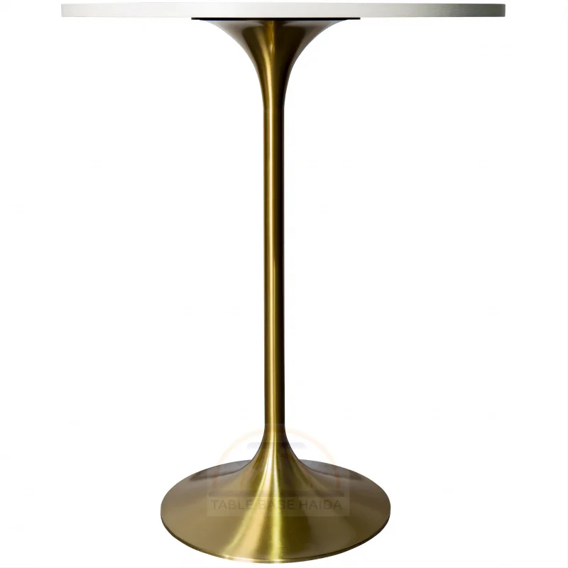 custom.Factory Direct Sale High Round Black and Mdf Balcony Wire Stainless Steel Cocktail bar Tables