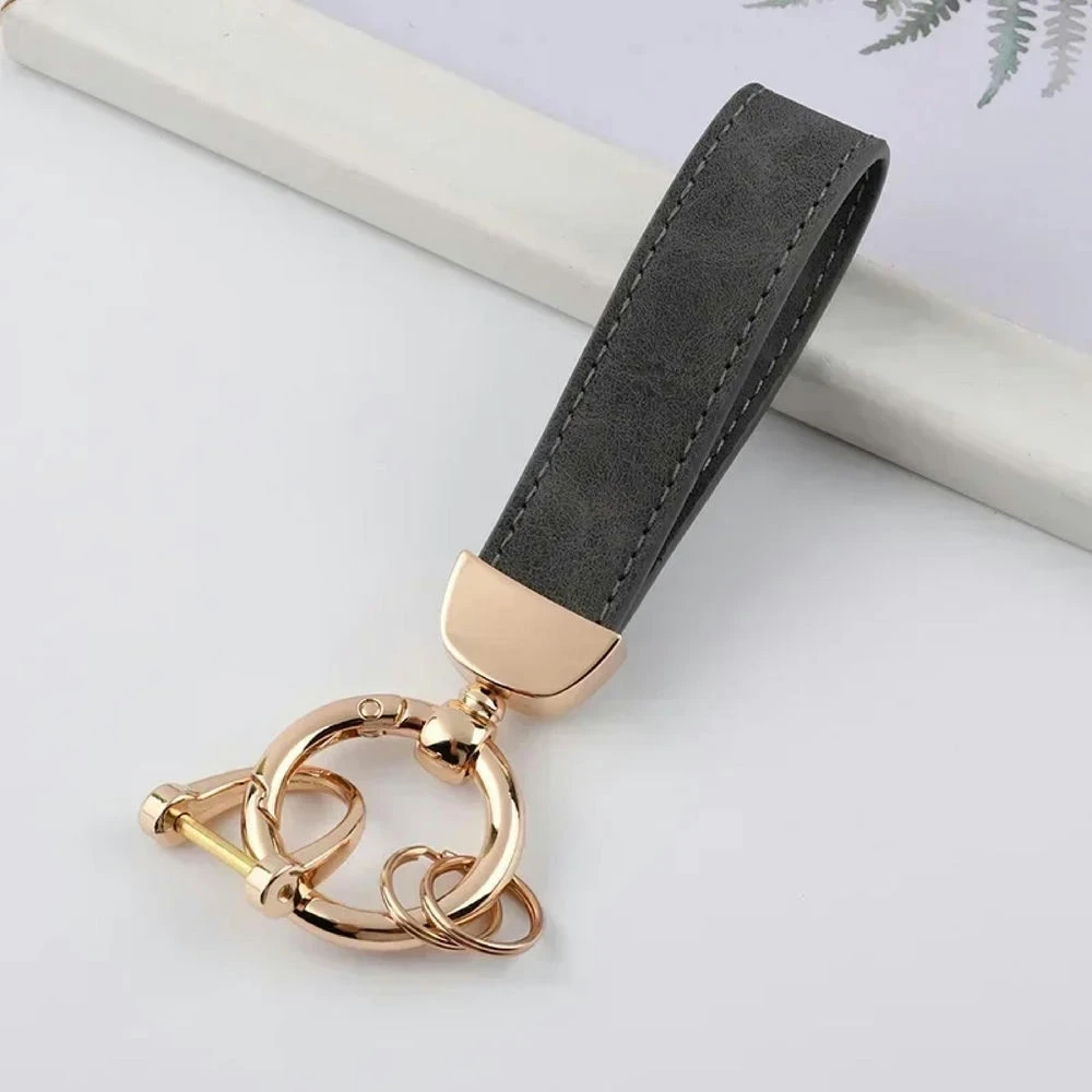 Personalized PU Leather Key Strap with Custom Text
