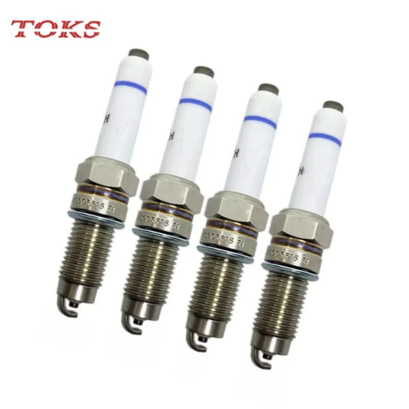 TOKS 4pcs 04C905616 0241140516 Car Spark Plug For VW GOLF Golf 1.6 Bora Jette For Skoda C-TREK Sagitar Citigo Yeti Seat Mii