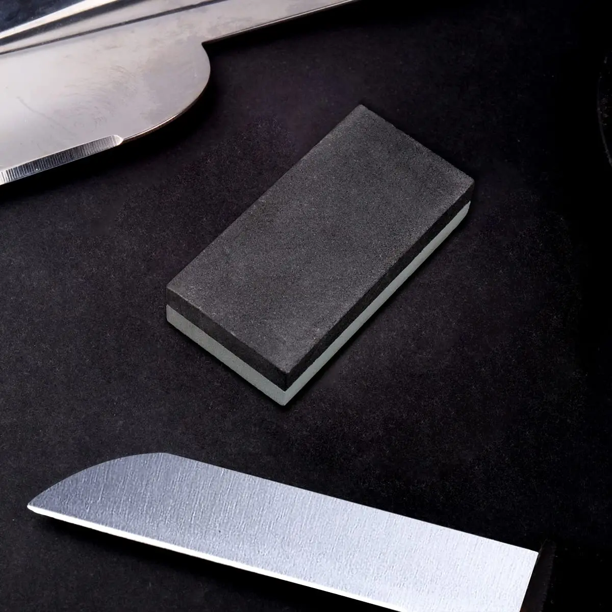 1pc Sharpening Stone Dual Sided 400#/800# Combination Pocket-sized Whetstone, Rough Grinding Silicon Carbide/Boron Carbide Stone