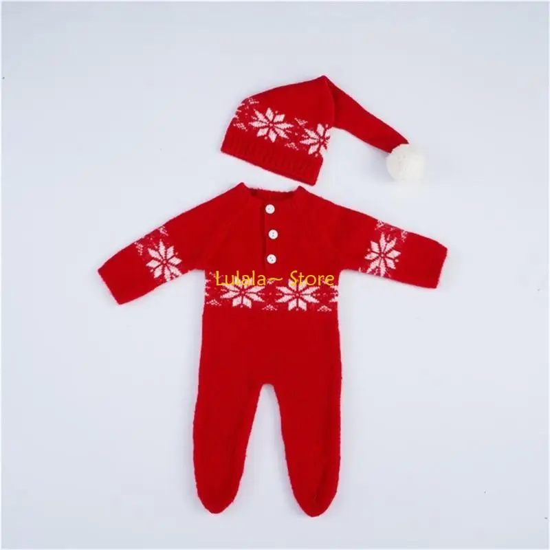 Y4QA عيد الميلاد الوليد الطفل التصوير الدعائم وتتسابق قبعة عيد الميلاد ومجموعة بذلة #5