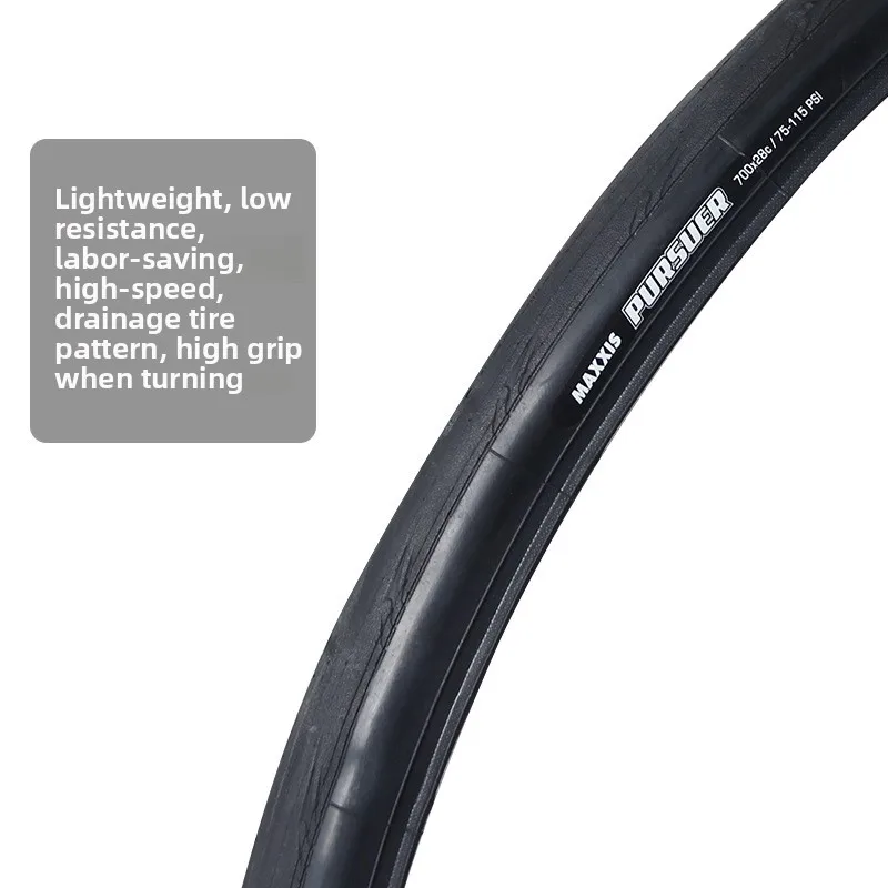 MAXXIS PURSUER Rennradreifen 700x25C 1/2PC M225 Langlebiger Sportreifen mit Pannenschutz für Renn- und Trainingssport – Detail 2