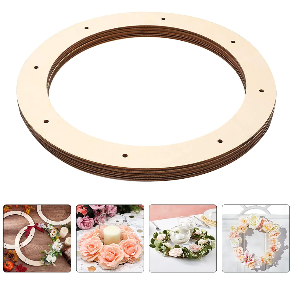 

Wreath Craft Garland Frame Home Decor Accessories for Making Wreaths Bee Wooden Hoop Rings