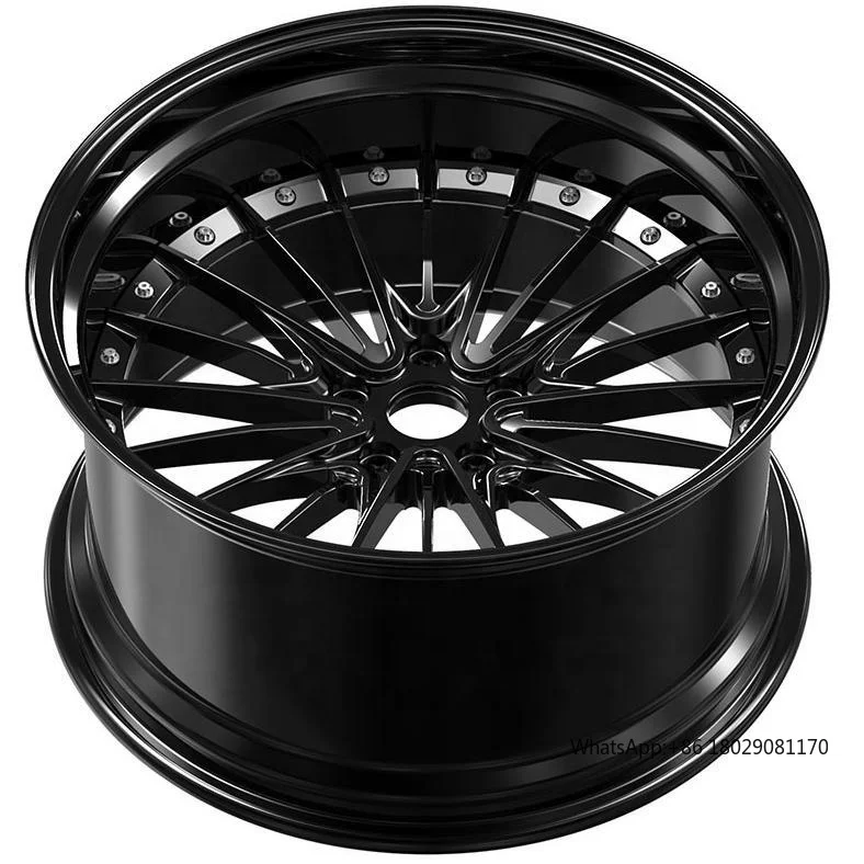 Factory custom High quality black forged rim 16/19/22/26 inch 2 piece 5x100 5x120 5x114.3 wheel for Aston Martin Alfa Romeo