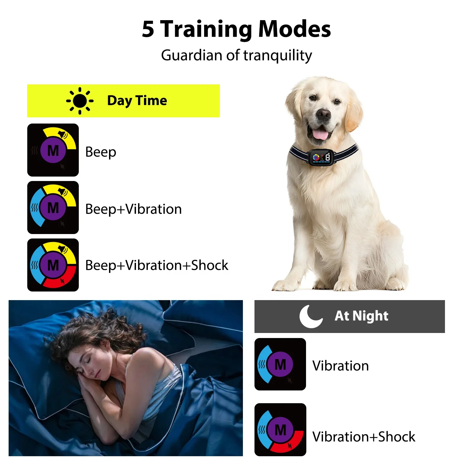 Small Dog No Harm Anti Bark Training Collar Best Shock Bark Collar for Stubborn Dogs