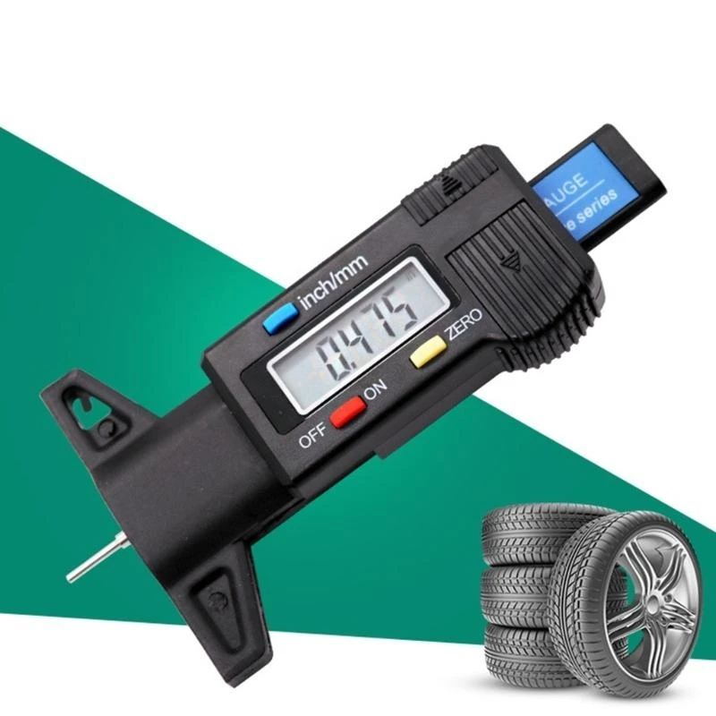 Digital Tyre Depth Gauge 0-25.4 Mm Inch Tyre Guage LCD Display for Car