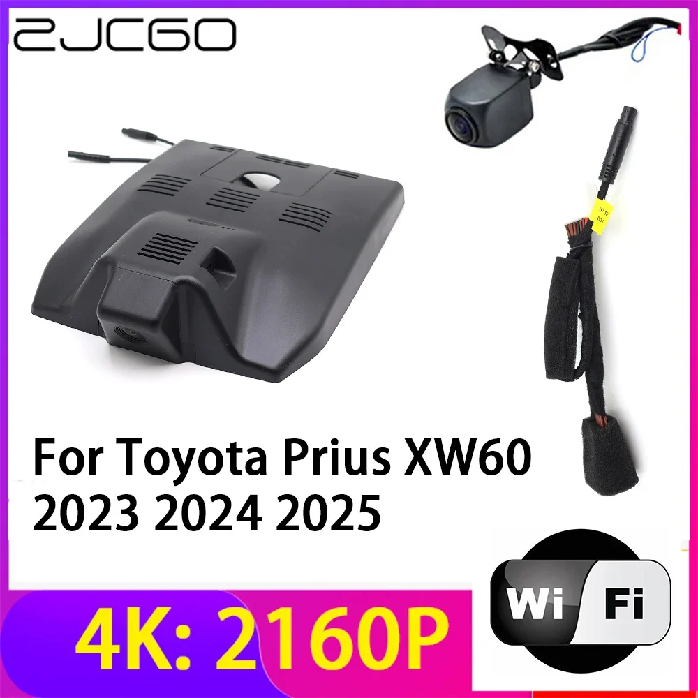 ZJCGO 4K 2160P Dash Cam DVR Camera 2 Lens Recorder Wifi Night Vision for Toyota Prius XW60 2023 2024 2025