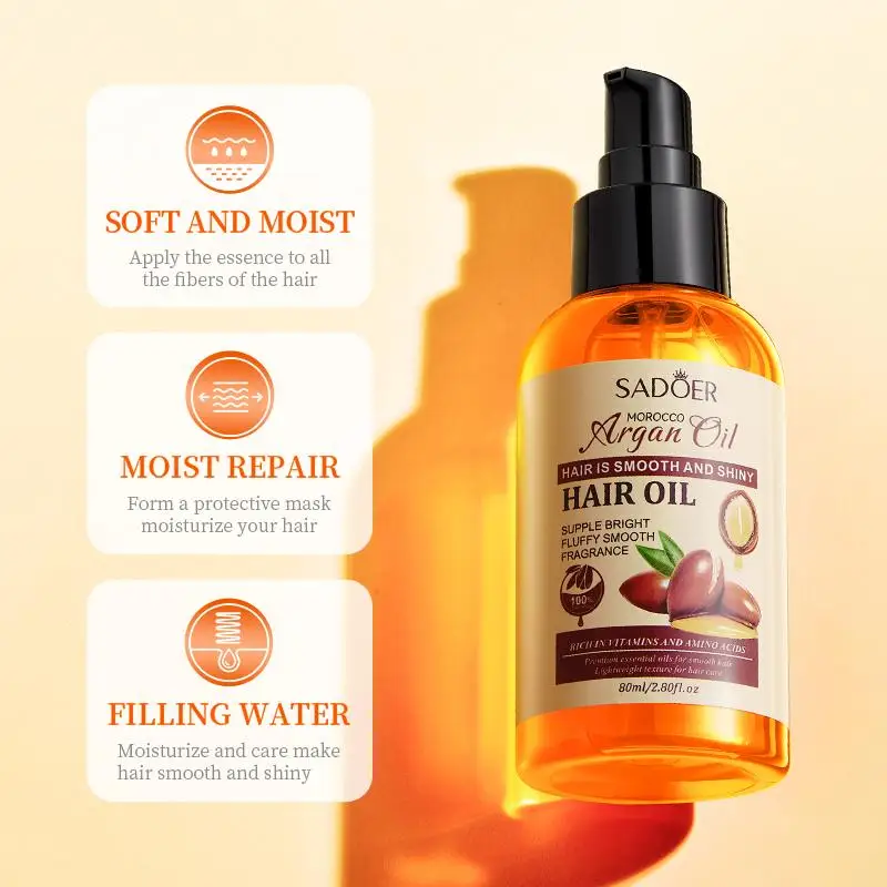 

SADOER Moroccan Nut Oil Argan Oil Conditioning Oil Dry Ends Conditioner Moisturising Conditioner Brighten Hair Care