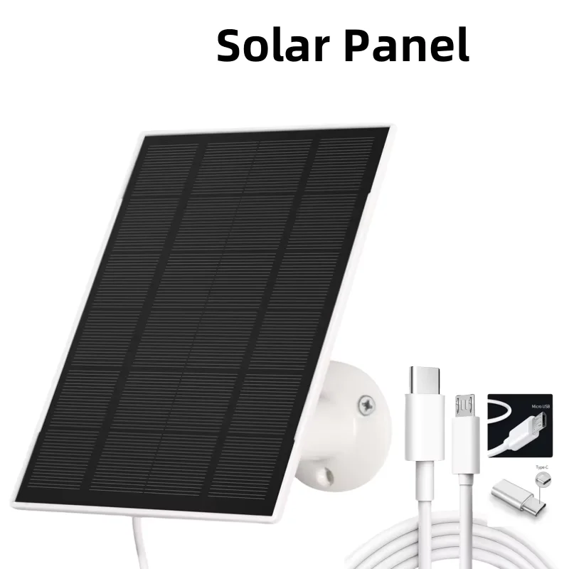 30W Solar Panel Waterproof Outdoor 3M Cable 2-in-1Port 5V Solar Charging for Phone Fan Battery Camera